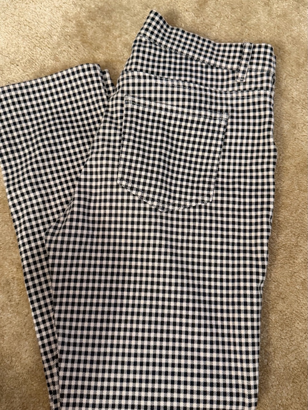 Uniqlo Black & White Gingham Skinny Jeans